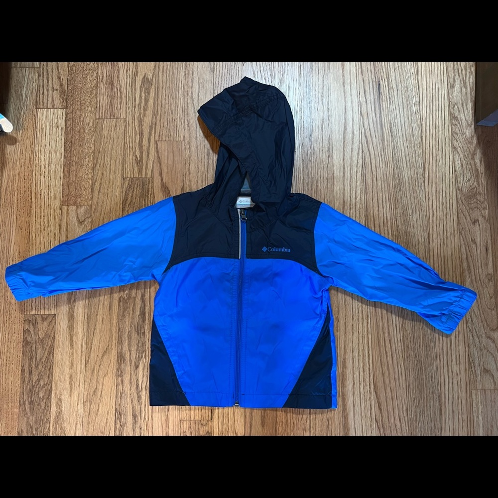 Columbia blue boys rain coat 3T